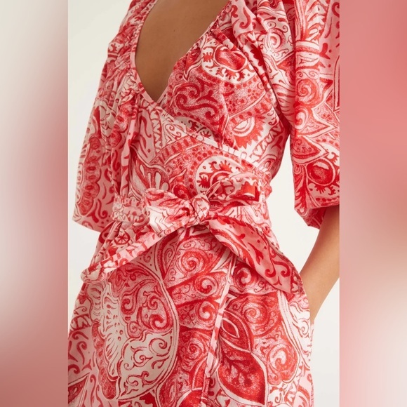 Mara Hoffman Fila Dress in Red Multi - Picture 3 of 16